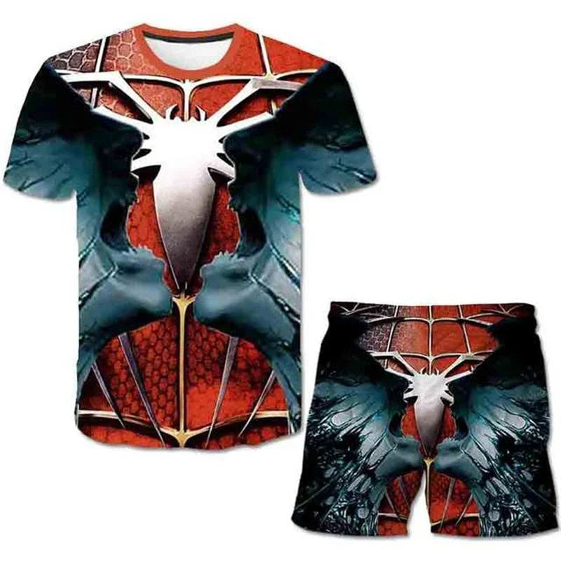 Ensemble Enfant Marvel Spider-Man – T-Shirt + Short Respirant, 4-6 Ans Soldes-ShopOnline