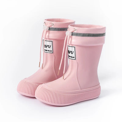 Unisex Kid's Solid Colour High Top Waterproof Rain Boots, Comfy Non Slip Durable Water Shoes For Boy's & Girl's Rainy Day Outdoo Soldes-ShopOnline