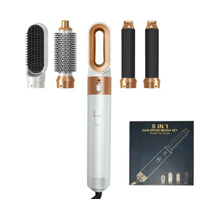 5 in 1 Hair Dryer Hot Comb Set Professional Curling Iron Hair Straightener Styling Tool For Professional Hair Dryer Household Soldes-ShopOnline