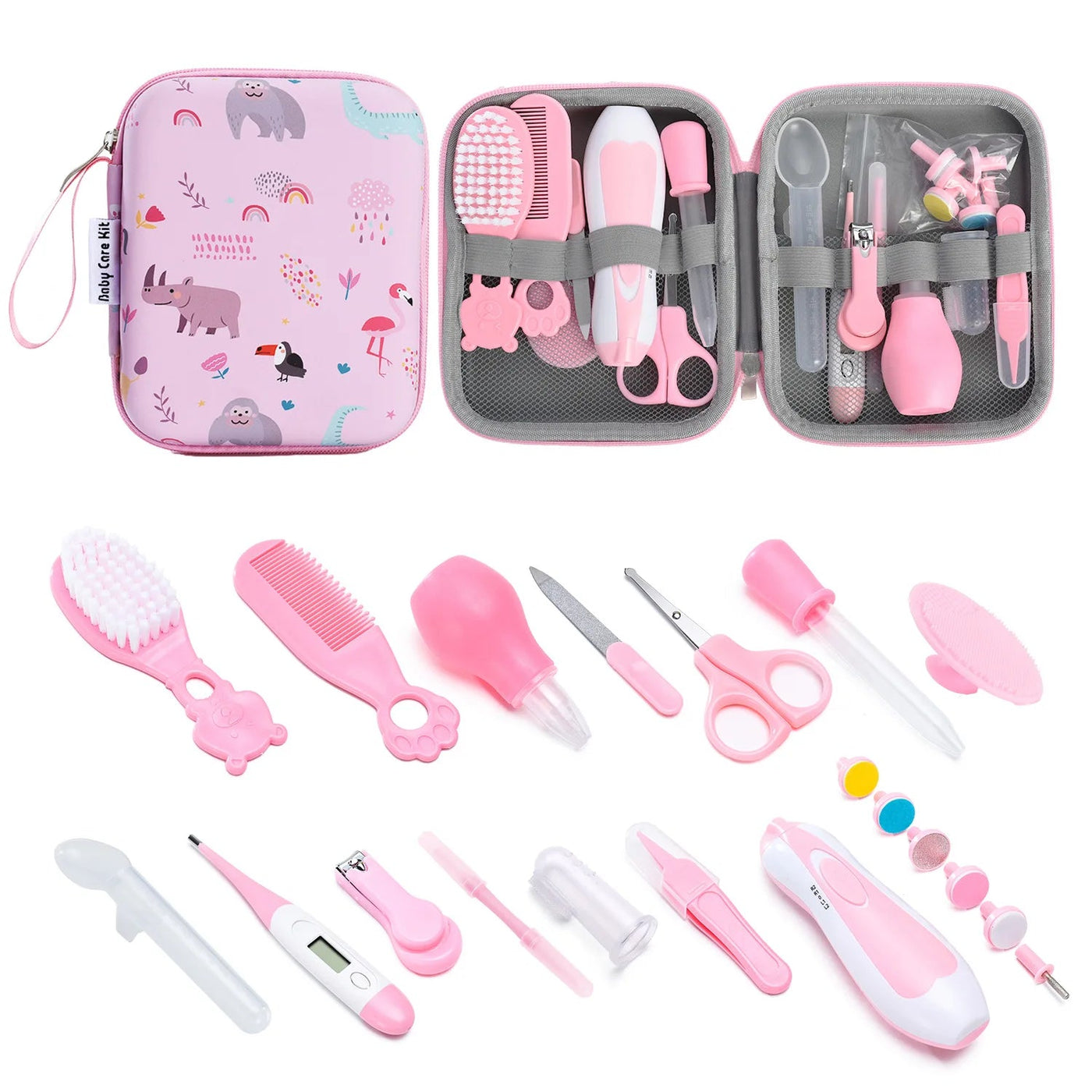 13/20PCS Baby Grooming and Health Kit Safety Care Set Newborn Nursery Health Care Set with Hair Comb Nail Trimmer Nose Cleaner Soldes-ShopOnline