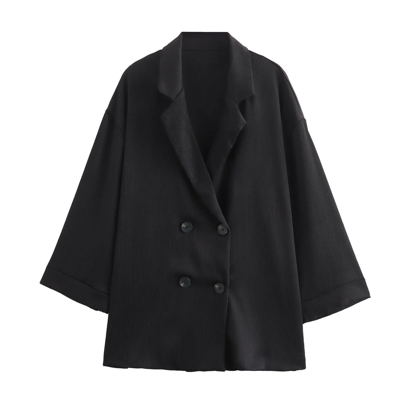 Autumn New Women's Clothing European And American Style Fashionable Wrinkled Suit Jacket Casual Pants Set Soldes-ShopOnline