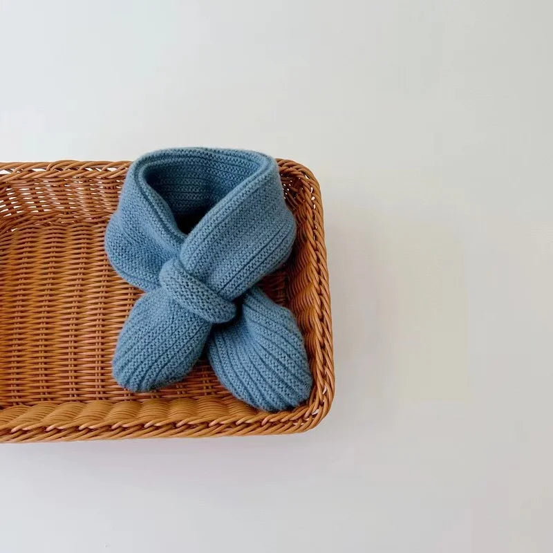 Soft Knitted Kids Scarf Winter Warm Infant Toddler Neck Warm Fashion Children Girl Boy Scarves Baby Bib Solid Color Neckerchief Soldes-ShopOnline