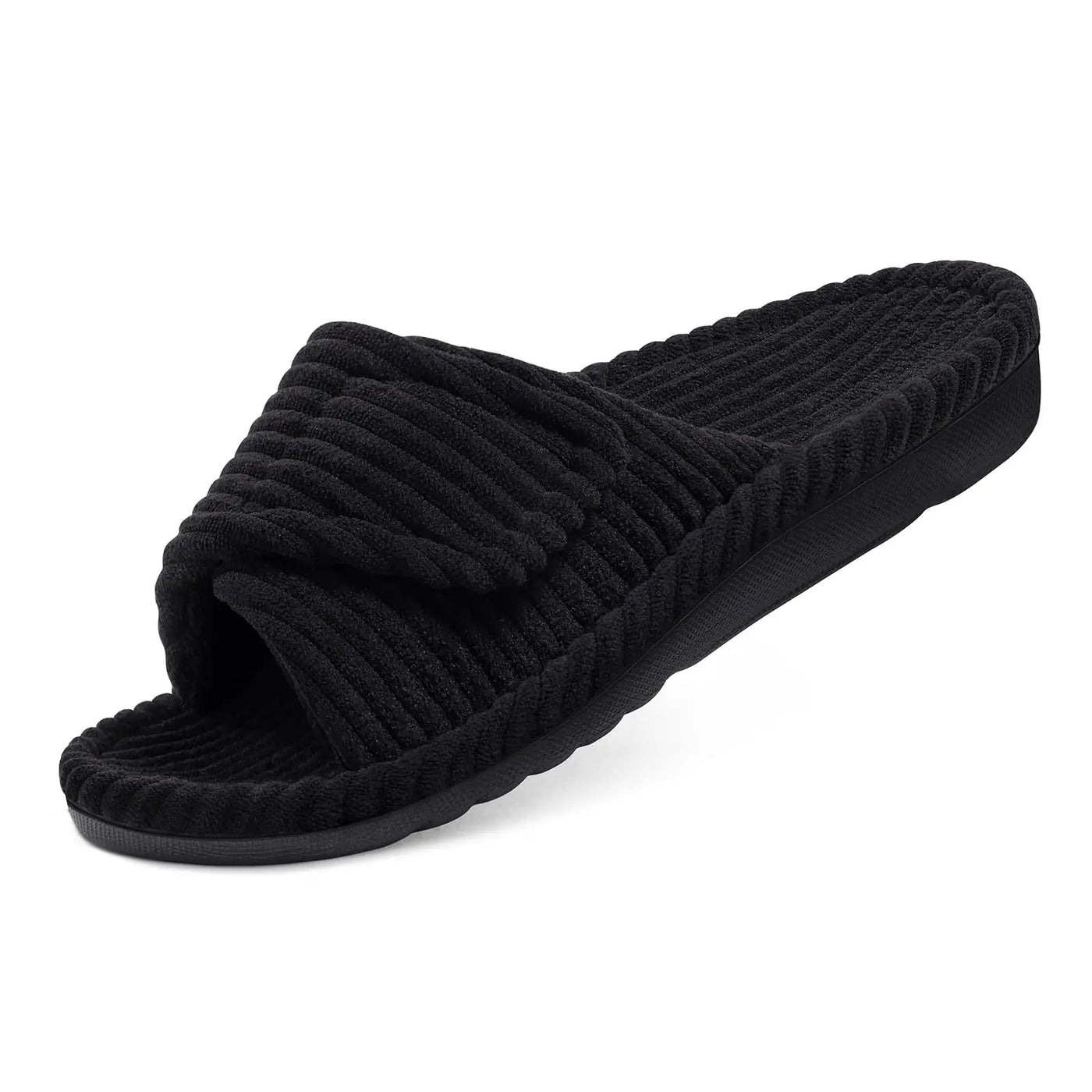 Crestar Orthopedic House Slippers For Women Fashion Spring Open Toe Corduroy Slides With Arch Support Female Soft Bedroom Shoes Soldes-ShopOnline