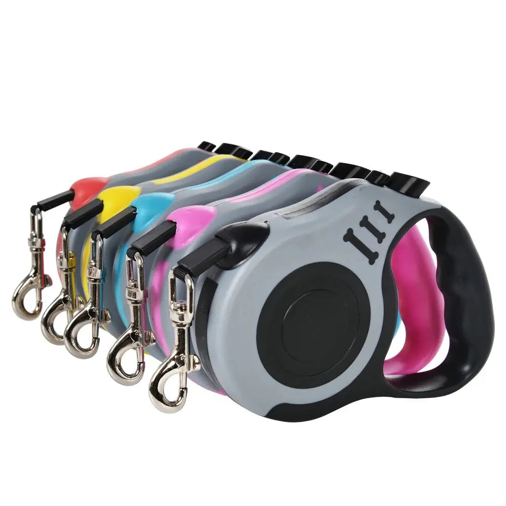 Laisse de chien pour petits chiens/ Chat Automatique Rétractable Durable Nylon Laisse Chiot Voyage en plein air Randonnée Randonnée Traction Corde 3M 5M - Soldes-ShopOnline