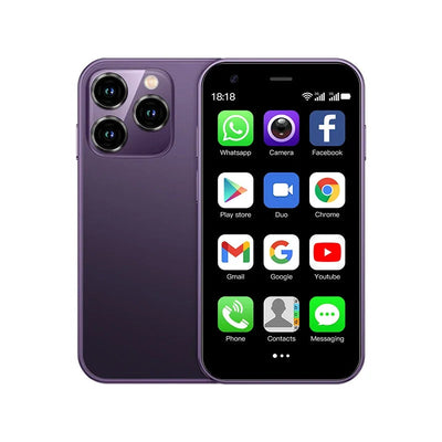 SOYES XS15 Ultra-thin 3.0Inch Small Phone 2GB+16GB Android 8.1 Dual SIM Standby 3G Mini Smartphone 1000mAh Wifi GPS Mobile Phone Soldes-ShopOnline