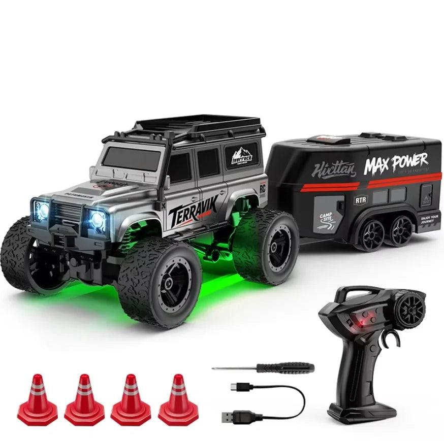 Voiture Télécommandée Mini 1:64 4x4 avec Remorque LKCOMO – Cadeau Garçon Soldes-ShopOnline