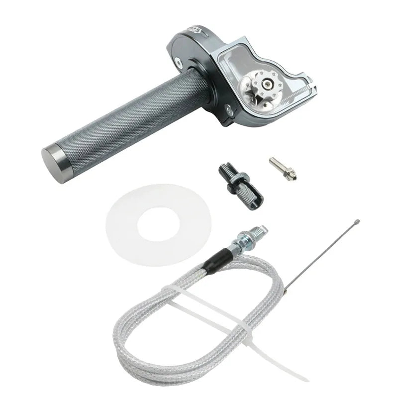 Poignée Gaz CNC Aluminium PowerMotor 22mm – Moto, Scooter, ATV, Quad, 5 Coloris Soldes-ShopOnline