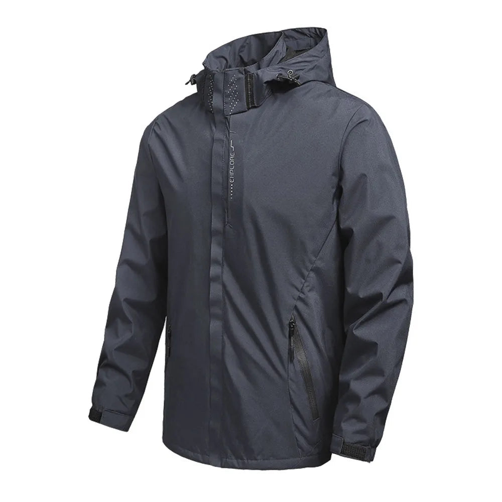 Men's Waterproof Rain Jacket Lightweight Outer Hooded Outdoor Raincoat Hiking Windproof Jacket Climbing Outdoor Jackets Soldes-ShopOnline