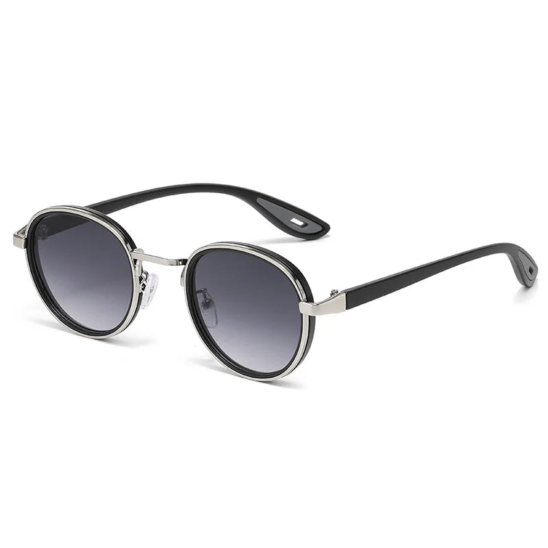 New Luxury Round Metal Frame Sunglasses Women Fashion Punk Eyewear Unisex Casual Travel Sun Glasses UV400 Anti-Blue Light Y2k Soldes-ShopOnline