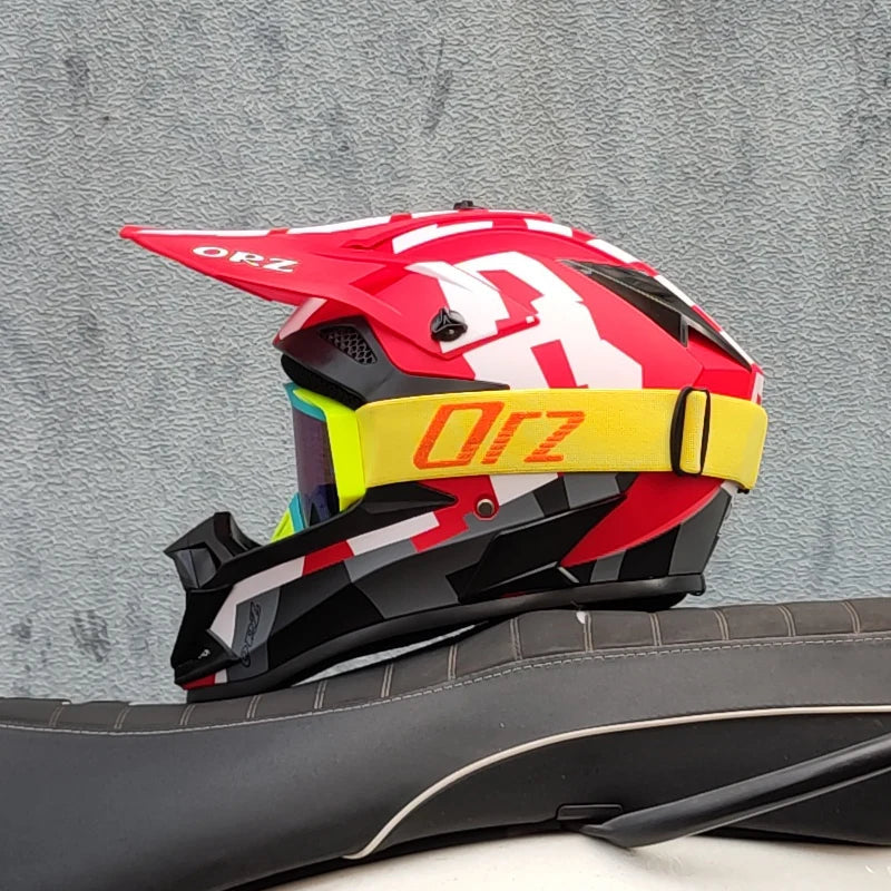 ORZ Professional Racing Motocross Helmet Off Road Helmet Motorcycle Off-Road Cartoon Childrenr ATV Motorcycle MTB Helmet Soldes-ShopOnline