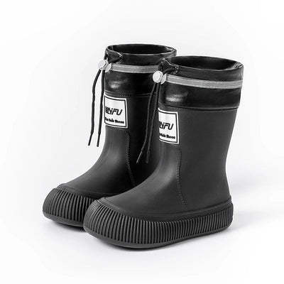 Unisex Kid's Solid Colour High Top Waterproof Rain Boots, Comfy Non Slip Durable Water Shoes For Boy's & Girl's Rainy Day Outdoo Soldes-ShopOnline
