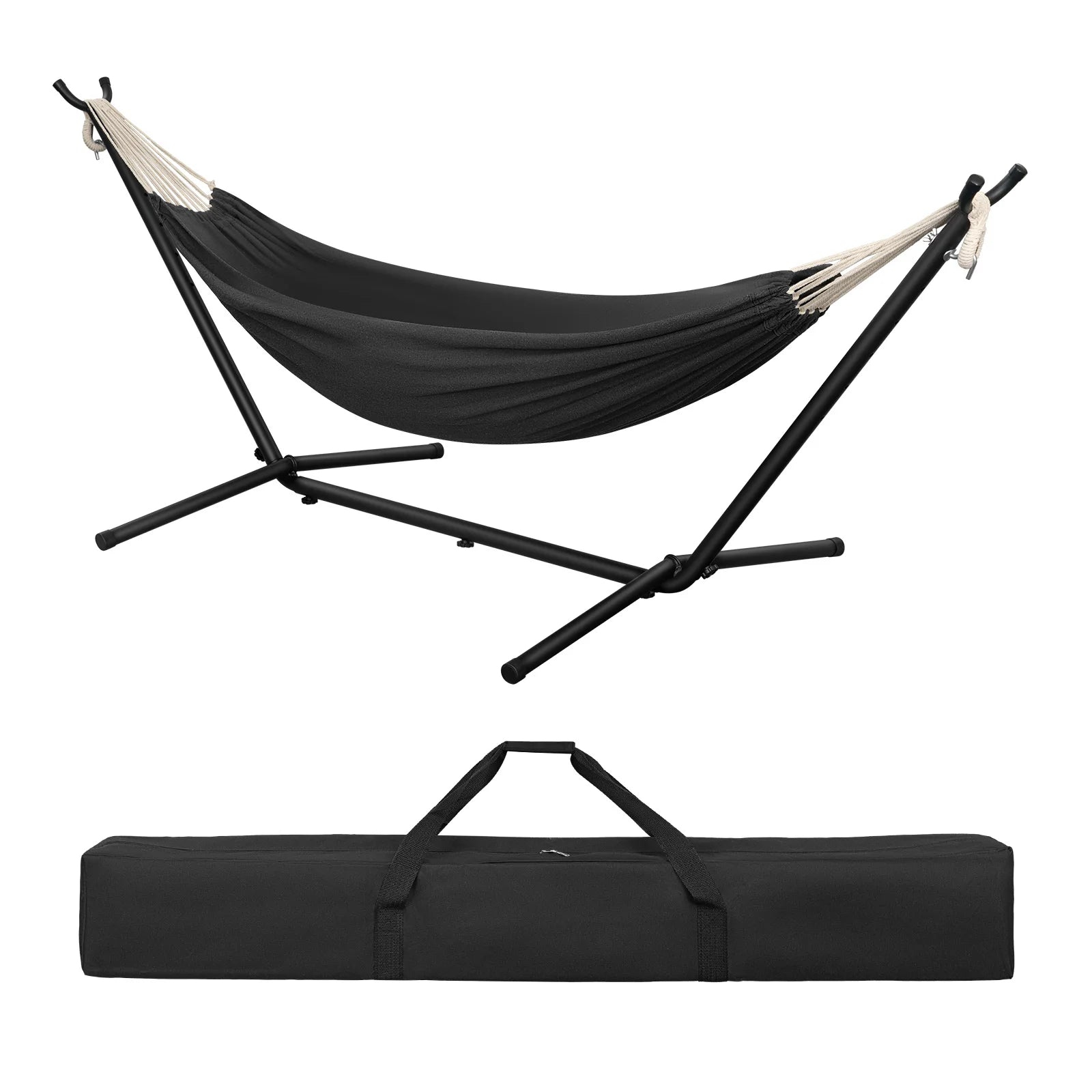 Hamac Double Portable avec Support – 250 kg, 2 Personnes, Camping & Jardin, 280×106×100 cm Soldes-ShopOnline
