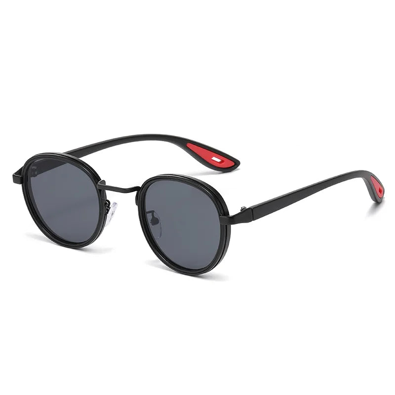 New Luxury Round Metal Frame Sunglasses Women Fashion Punk Eyewear Unisex Casual Travel Sun Glasses UV400 Anti-Blue Light Y2k Soldes-ShopOnline