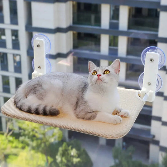 Hamac pour Chat Ventouse Assemblage gratuit hamac pour chat pliant en peluche maille fenêtre pour chats plate-forme de saut de mur double ventouse hamac pour chat - Soldes-ShopOnline