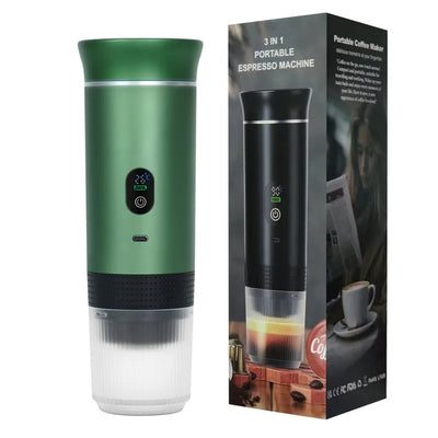Portable Coffee Machine 3 in 1 Portable Capsule Coffee Makers For Home&Camping Wireless Espresso Digital Display Coffee Maker Soldes-ShopOnline