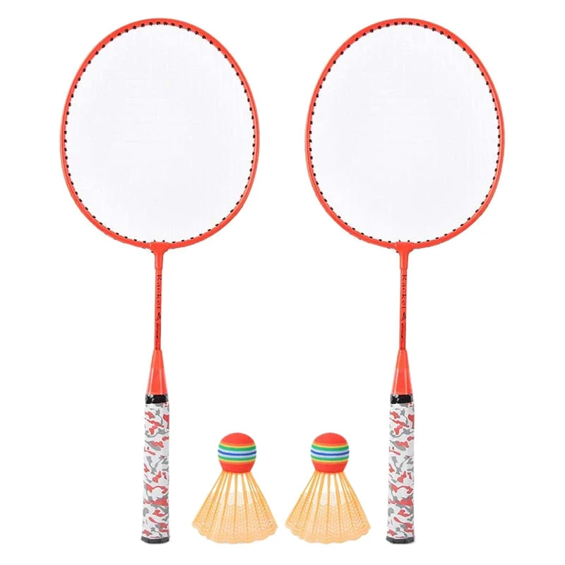 Set Badminton Enfant – 2 Raquettes + 2 Volants + Housse, Intérieur & Extérieur, Couleurs Fluo Soldes-ShopOnline