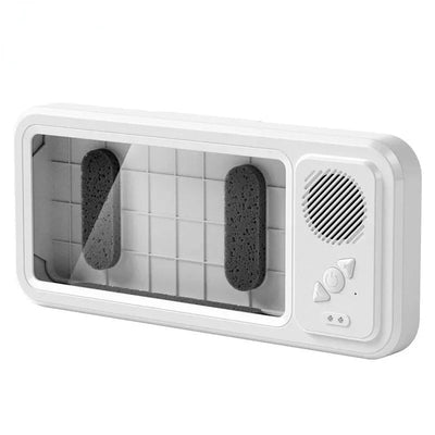 Shower Phone Holder with Bluetooth Speaker IPX4 Waterproof Anti-Fog Touch Screen Wall Mount Phone Holder for Shower Bathroom Soldes-ShopOnline