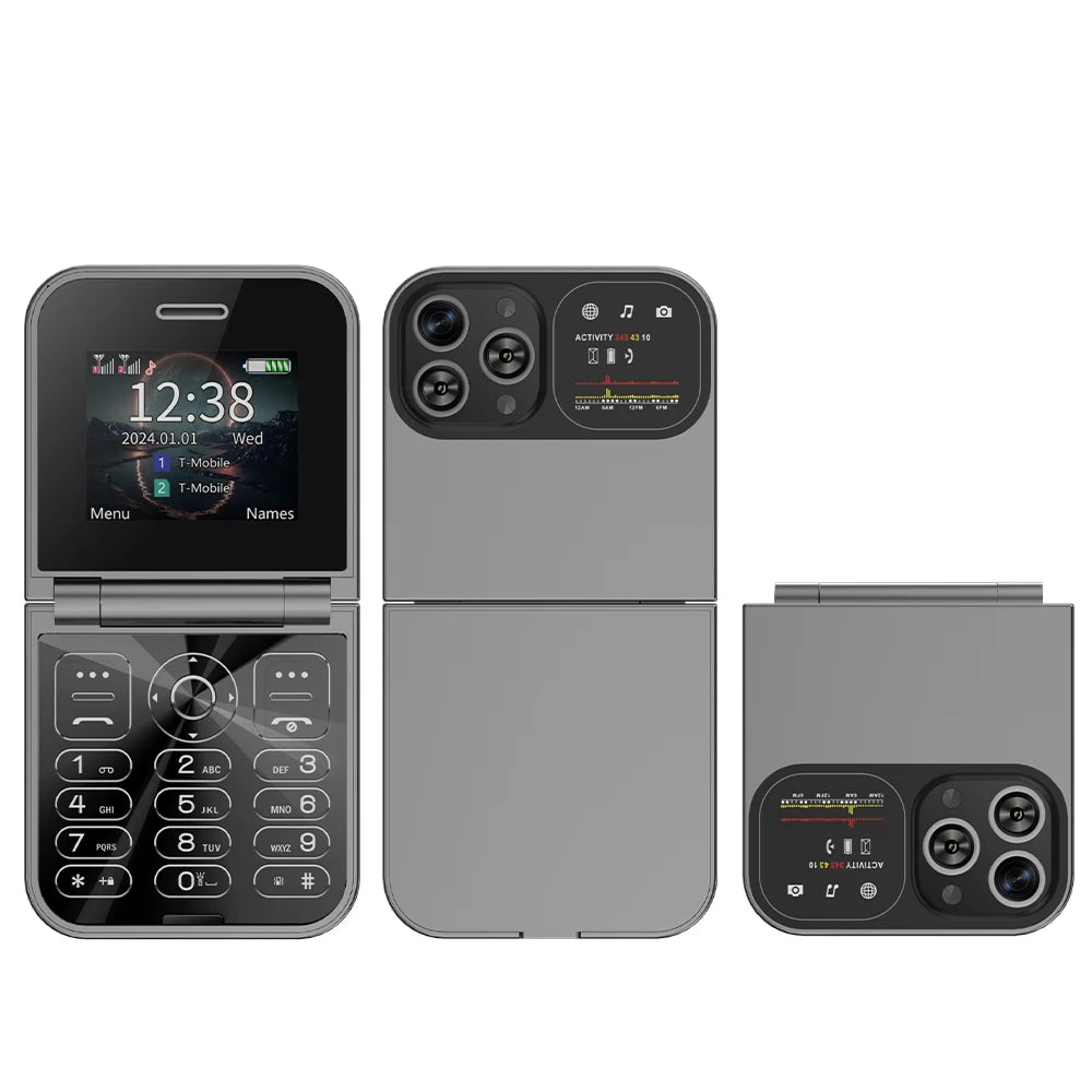 Téléphone Portable Mini Clapet SERVO F15 – Double SIM, 2G, Torche & Enregistrement Soldes-ShopOnline