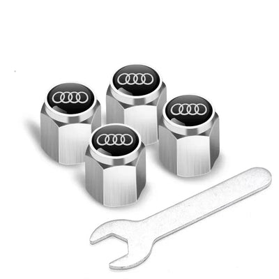4Pcs Car Styling 3D Aluminum Metal Car Wheel Tire Air Valve Caps Cover For Audi A3 A4 b6 b8 b7 A6 A8 S Line S3 S4 S6 Q3 Q5 Q7 Q8 Soldes-ShopOnline