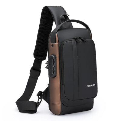 Password Lock Anti-theft USB Men's Bag Men's Chest Bag Casual Sports Travel Backpack Shoulder Crossbody Bag Men Motorcycle Bags Soldes-ShopOnline