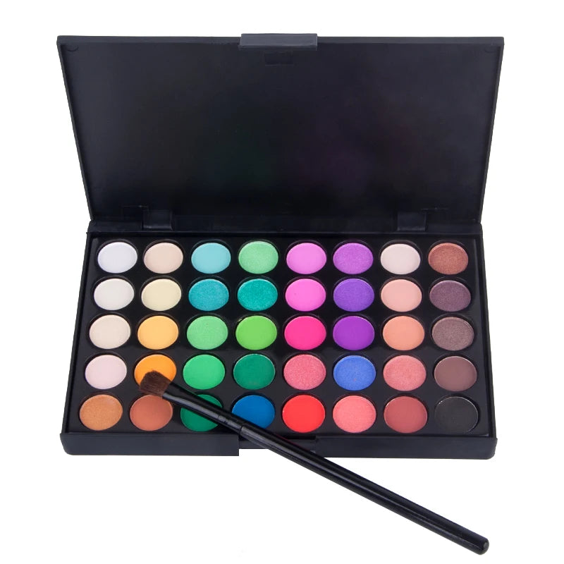 Palette Fards à Paupières 40 Couleurs – Tons Terre, Mat & Shimmer, Longue Tenue, Cosmétiques Korea Soldes-ShopOnline