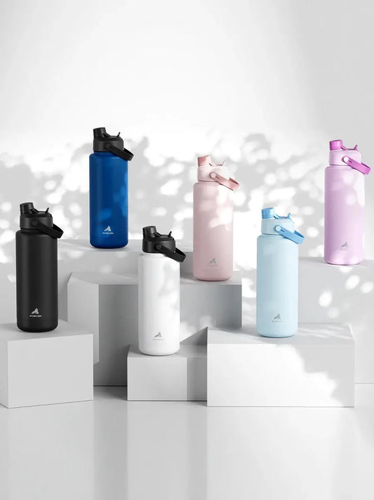 Powcan 40oz double bouche grande capacité thermos en acier inoxydable tasse de sport tasse d’alpinisme sous vide portable étanche à Prix Discount - Soldes-ShopOnline