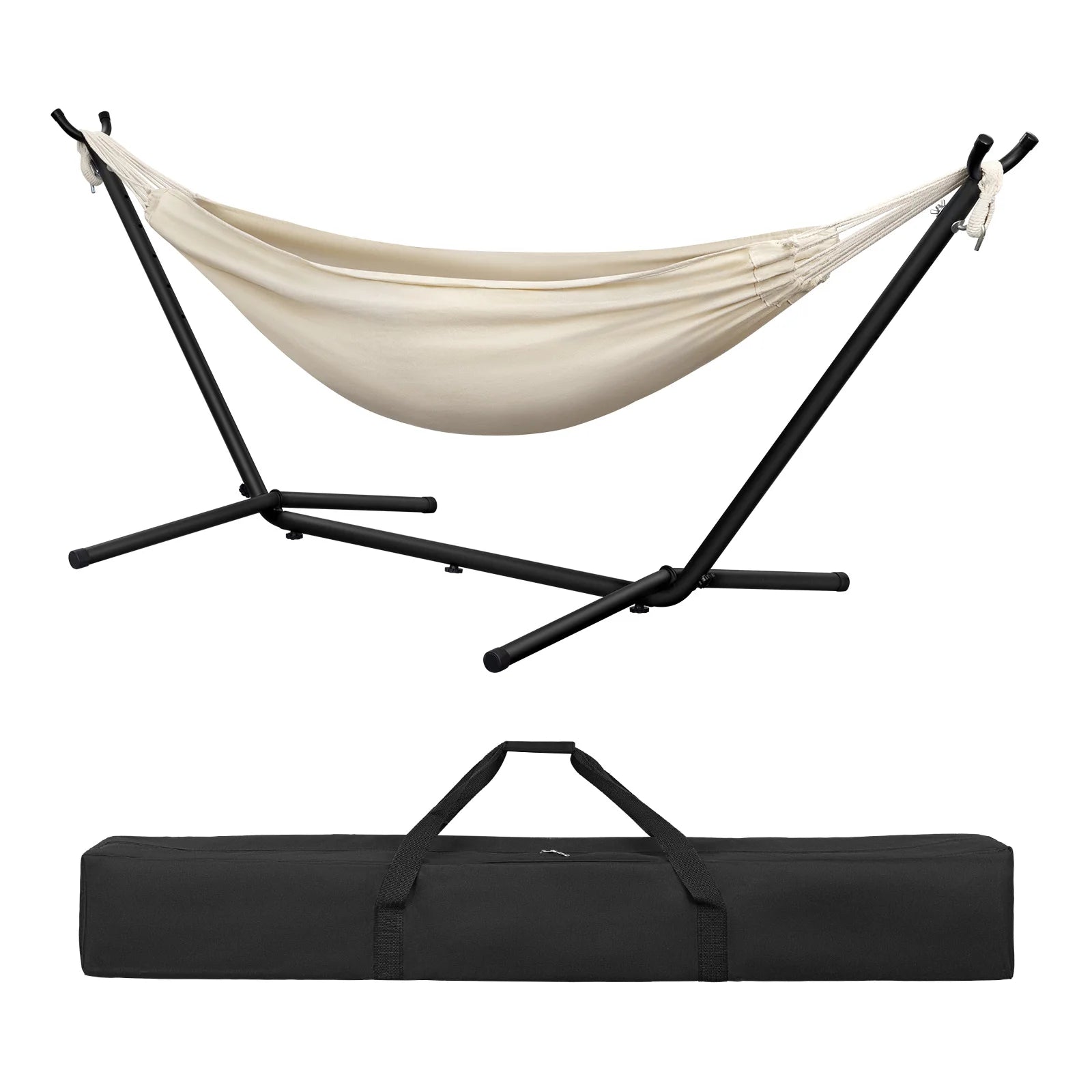Hamac Double Portable avec Support – 250 kg, 2 Personnes, Camping & Jardin, 280×106×100 cm Soldes-ShopOnline