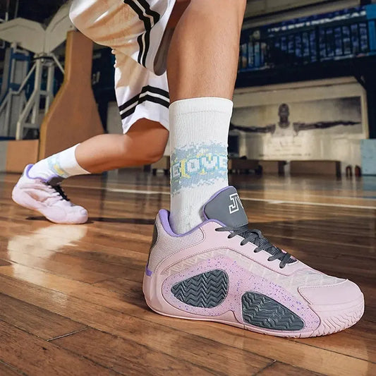 Chaussures de basket-ball pour hommes/femmes TPU Semelle rebond élevée Chaussures d'entraînement de terrain Feuille de caoutchouc respirante résistante à l'usure Baskets antidérapantes Garçon/Filles à Prix Discount - Soldes-ShopOnline