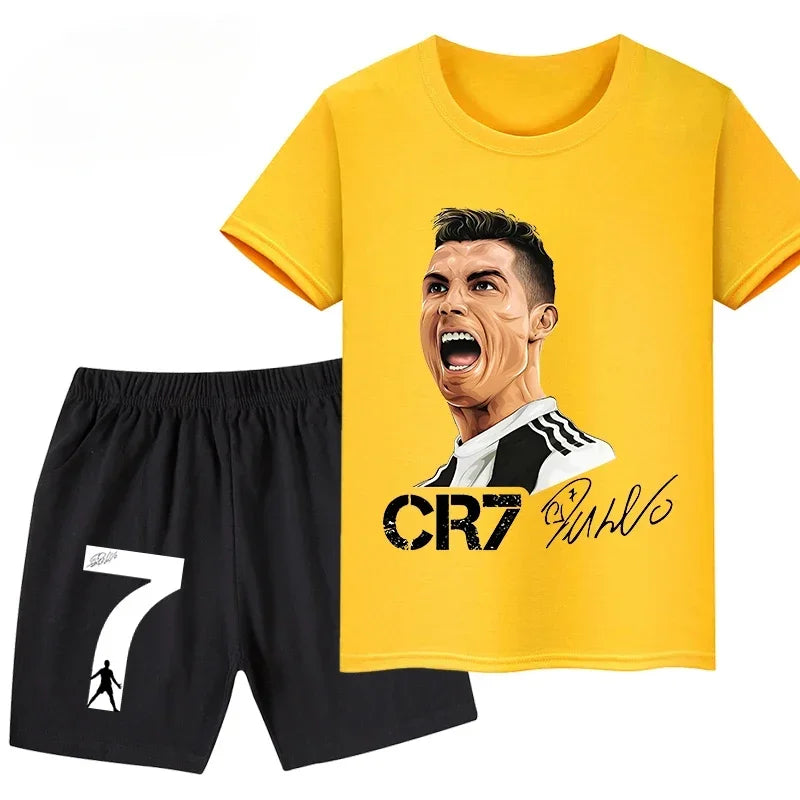 Ensemble Sport Enfant CR7 – T-Shirt + Short Été, 3-12 Ans Soldes-ShopOnline
