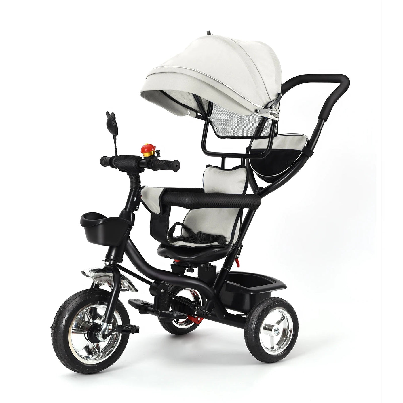 Tricycle Évolutif Enfant 9 Mois-6 Ans - Barre Poussée Siège Rotatif 360° Sécurisé Soldes-ShopOnline
