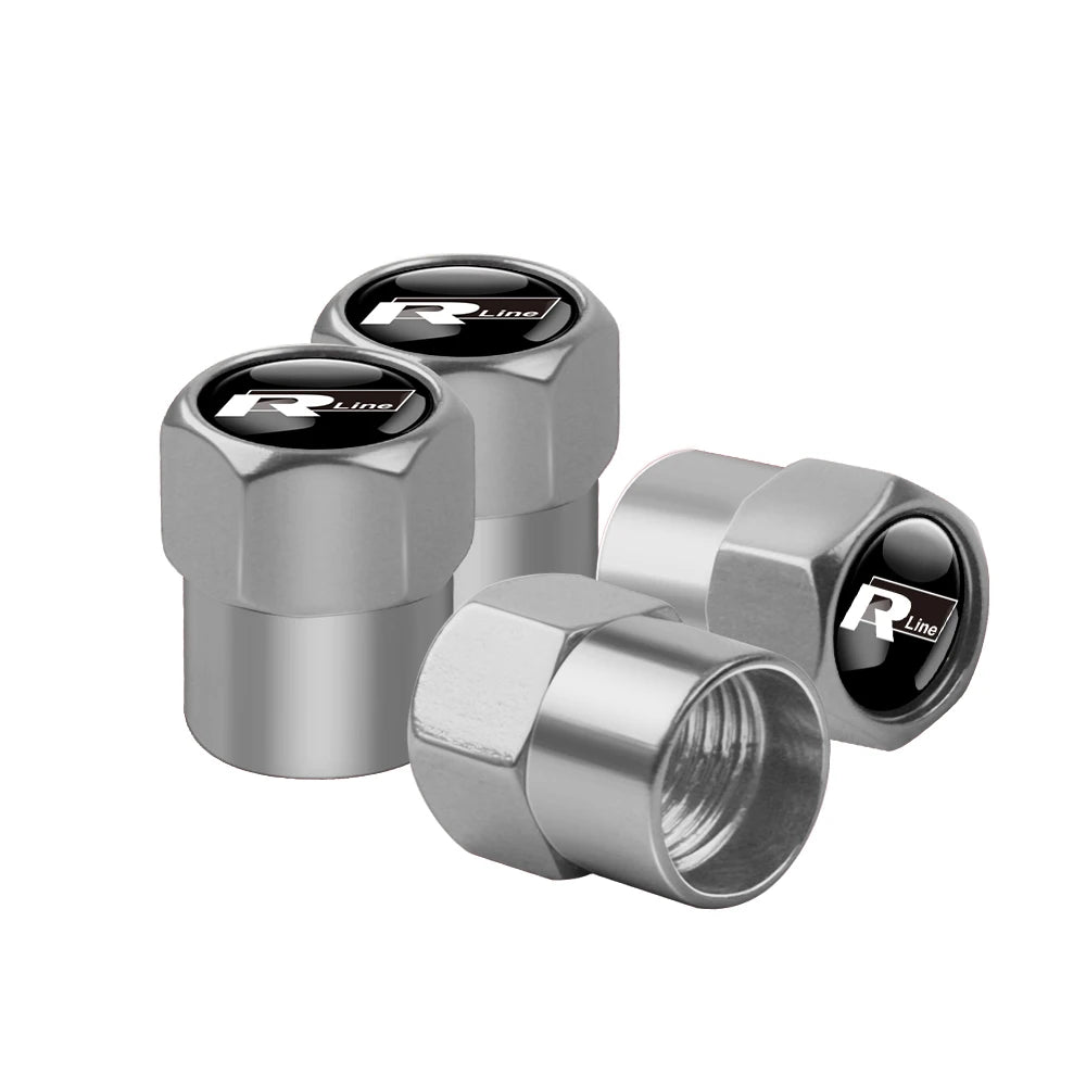 4Pcs Metal Car Wheel Tire Valve Caps Cover Accessorie For Volkswagen GTI Golf 6 7 Polo VW R-Line CC Passat B6 Tiguan Tharu Jetta Soldes-ShopOnline