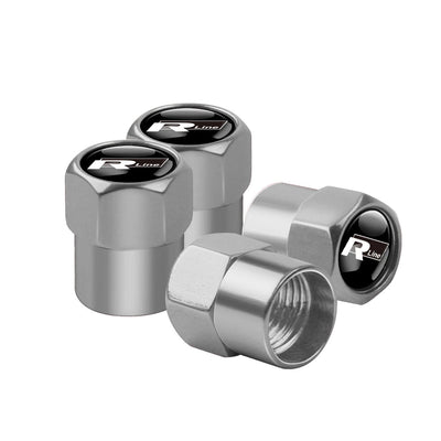 4Pcs Metal Car Wheel Tire Valve Caps Cover Accessorie For Volkswagen GTI Golf 6 7 Polo VW R-Line CC Passat B6 Tiguan Tharu Jetta Soldes-ShopOnline