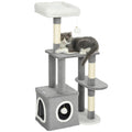 Arbre à Chat PawHut 107 cm – Tour avec Grotte, Plateformes & Griffoir Sisal Soldes-ShopOnline