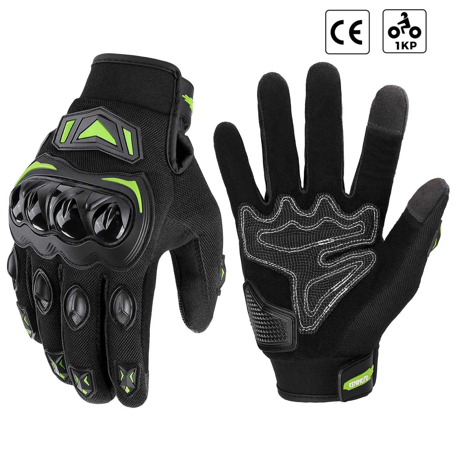 Gants Moto Été KEMITOUR – Écran Tactile, Certifiés CE, Hommes & Femmes – Noir Soldes-ShopOnline