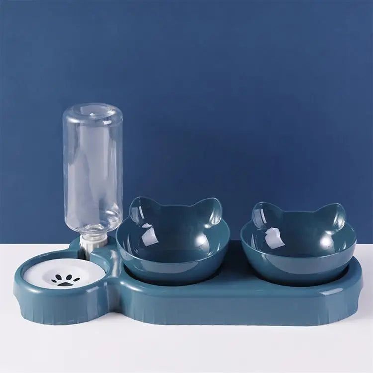 🐾 Distributeur Automatique Eau & Croquettes 3-en-1 – Double Bol Antidérapant Chat & Chien Soldes-ShopOnline
