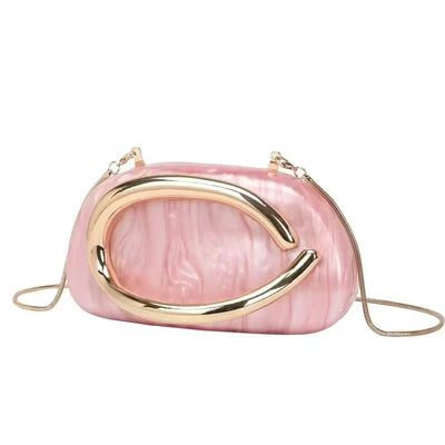 Sac d'embrayage de luxe en acrylique avec fermeture en métal doré Sac à bandoulière de mariage pour femmes Sac à main à bandoulière de soirée élégant chics - Soldes-ShopOnline