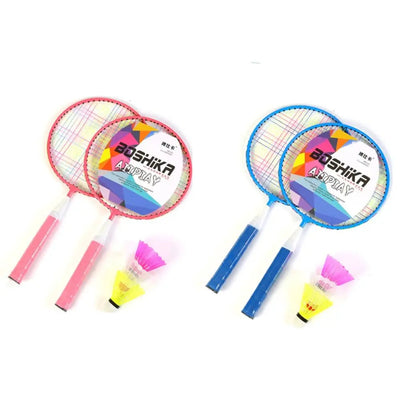 Children Lightweight Badminton Rackets Family Game Toy Iron Alloy Double Racquet Set with Carrying Bag Sports Equipment Soldes-ShopOnline