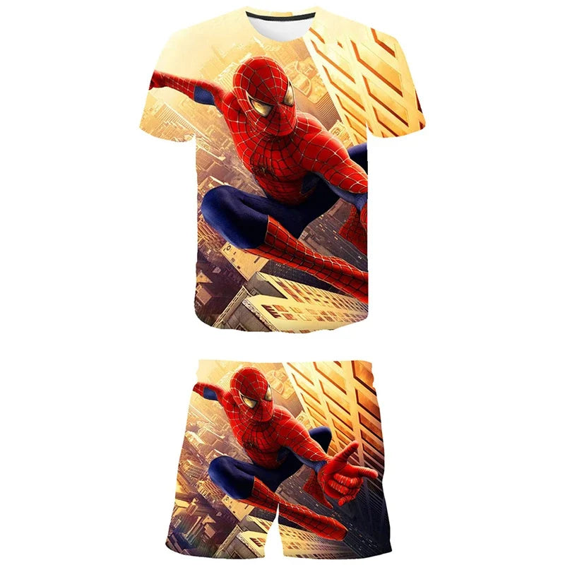 Ensemble Enfant Marvel Spider-Man – T-Shirt + Short Respirant, 4-6 Ans Soldes-ShopOnline