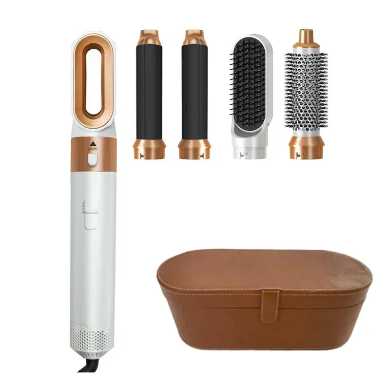 5 in 1 Hair Dryer Hot Comb Set Professional Curling Iron Hair Straightener Styling Tool For Professional Hair Dryer Household Soldes-ShopOnline