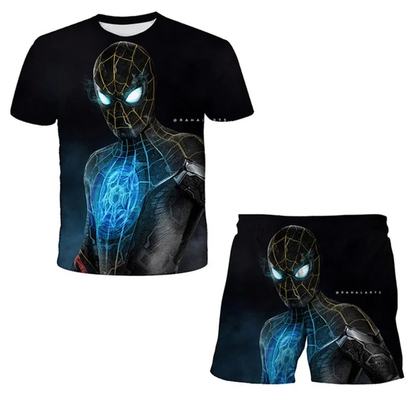 Ensemble Enfant Marvel Spider-Man – T-Shirt + Short Respirant, 4-6 Ans Soldes-ShopOnline