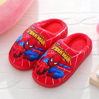 Disney Garçons Filles Cartoon Spider Man Enfants Pantoufles en coton Tout-petit Hiver Chaud Princesse Femmes Hommes Intérieur Chambre à coucher Maison Chaussures - Soldes-ShopOnline