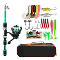 Kit Canne à Pêche Télescopique BRAVMACK 1,8m – Moulinet, Leurres, Hameçons, Voyage Soldes-ShopOnline