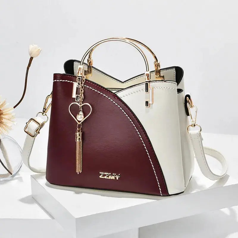 Sac à bandoulière simple pour femmes Sac à main combiné coloré Sacs à bandoulière à la mode Sacs à main PU polyvalents pour dames Femmes - Soldes-ShopOnline