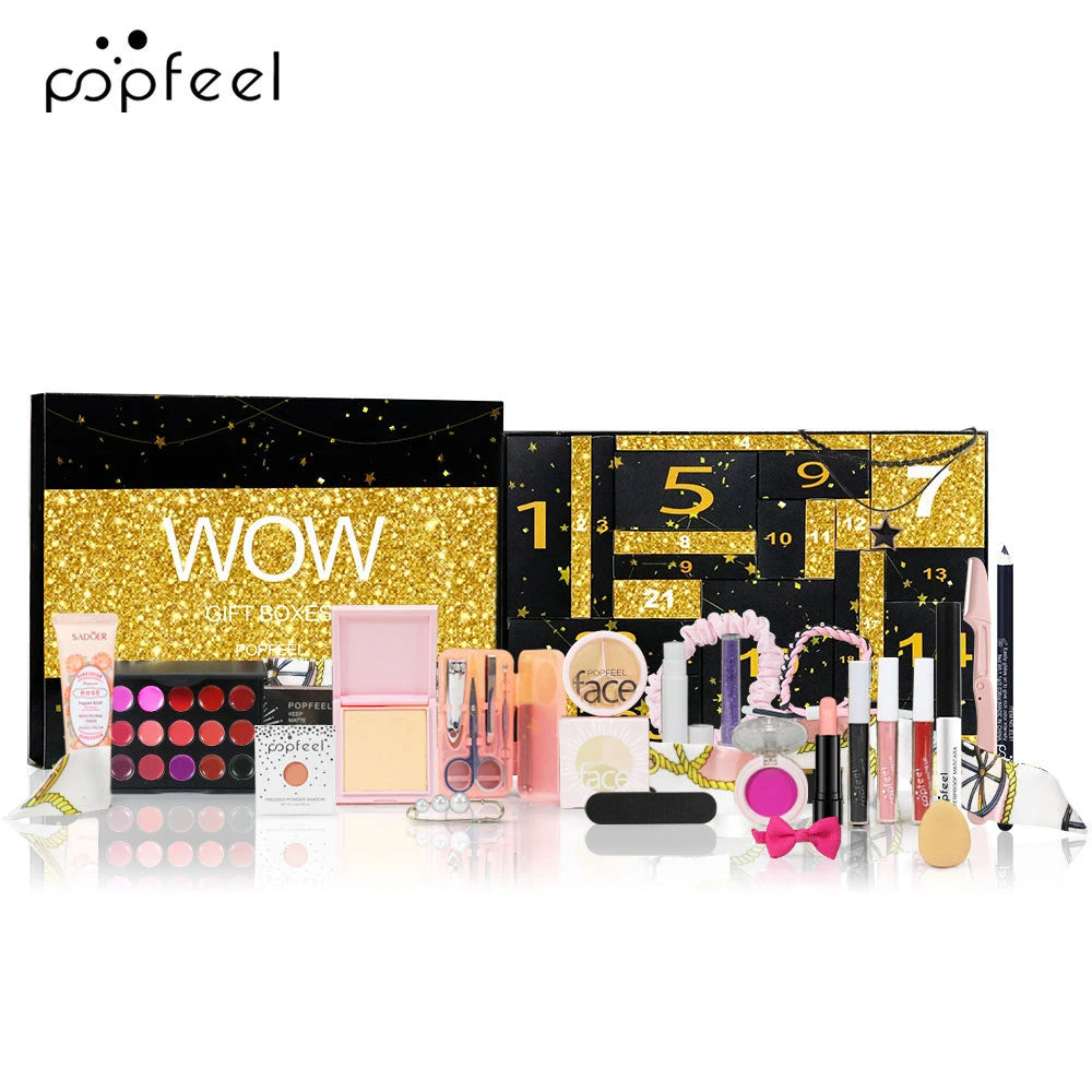 Coffret Maquillage POPFEEL 24 Pièces – Calendrier Surprise Cadeau Noël Soldes-ShopOnline