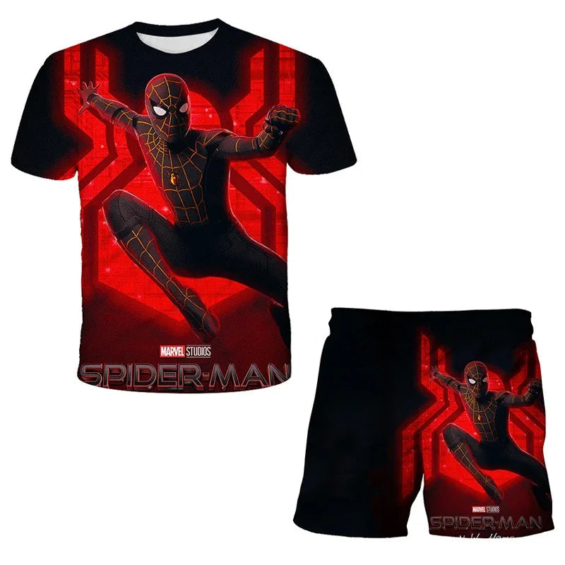 Ensemble Enfant Marvel Spider-Man – T-Shirt + Short Respirant, 4-6 Ans Soldes-ShopOnline