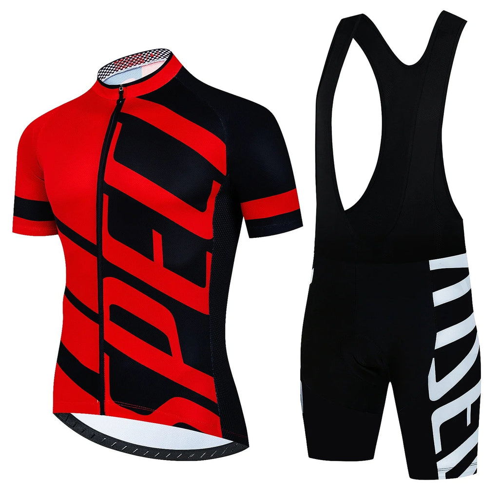 Tenue Cyclisme Homme Pro MTB – Maillot + Cuissard Été, Gel Respirant, SPF30, Fermeture Zip Soldes-ShopOnline