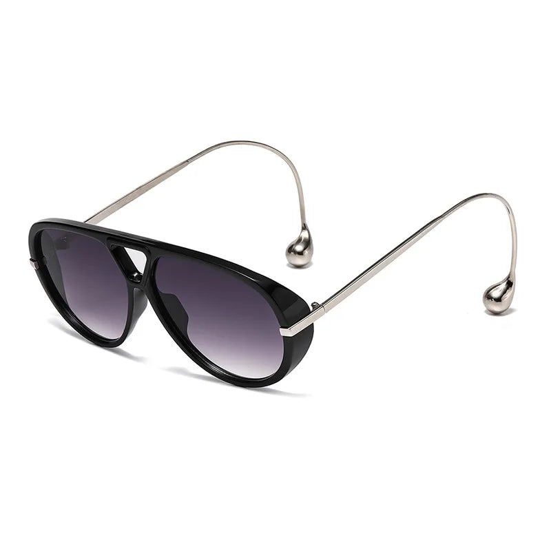 Lunettes de Soleil Oversize GIOIO – Punk Vintage, UV400, Verres Dégradés, CE, Unisexe Soldes-ShopOnline
