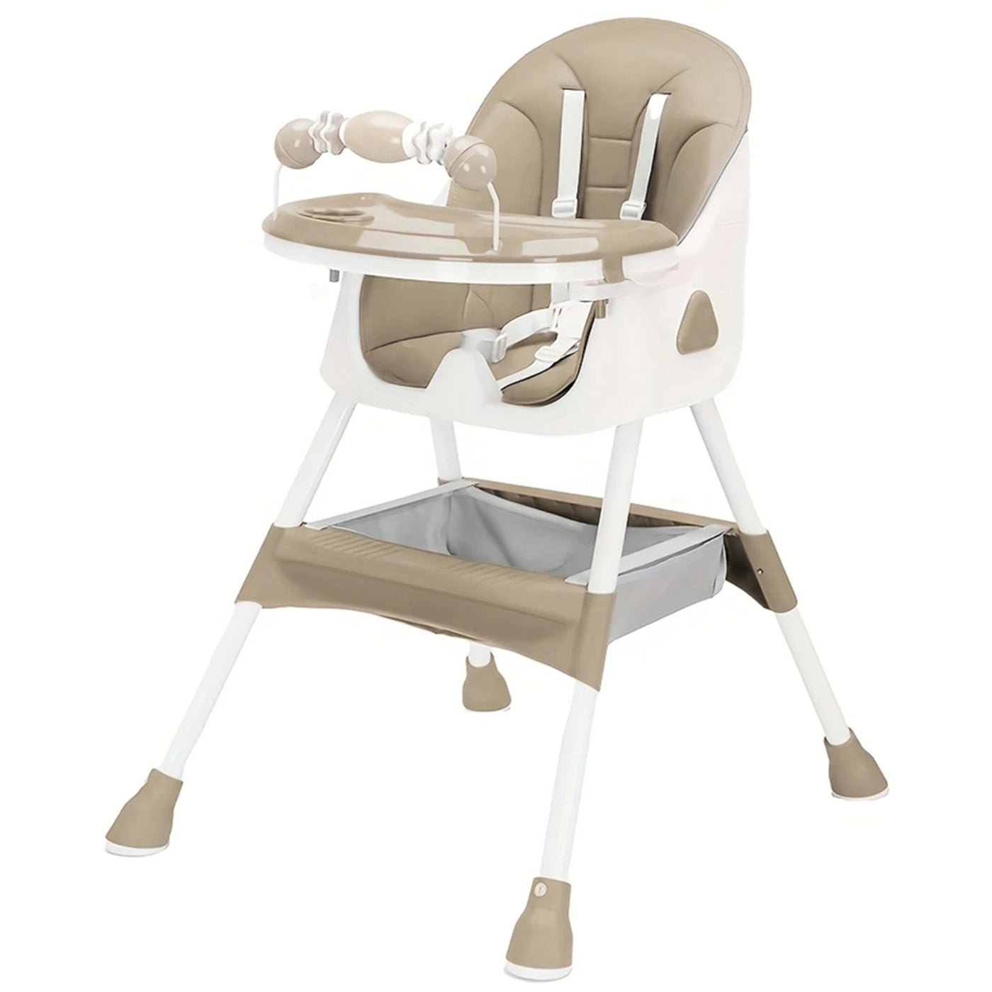 Foldable Baby High Chair 6 Months Plus, with Large Antislip Pad & ToyRack, Easy to Clean Feeding , E500 Soldes-ShopOnline