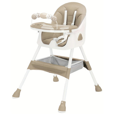Foldable Baby High Chair 6 Months Plus, with Large Antislip Pad & ToyRack, Easy to Clean Feeding , E500 Soldes-ShopOnline
