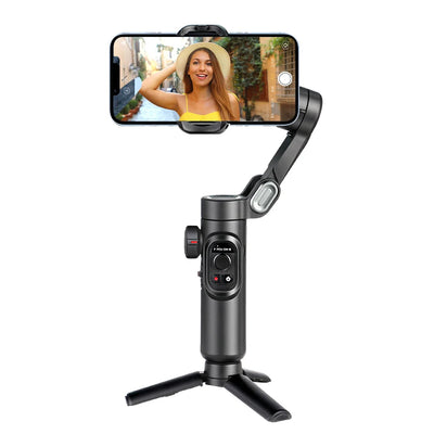 AOCHUAN 3-Axis Handheld Gimbal Stabilizer for Smartphone with Fill Light for iPhone Android Face Tracking Vlog Smart XE Soldes-ShopOnline